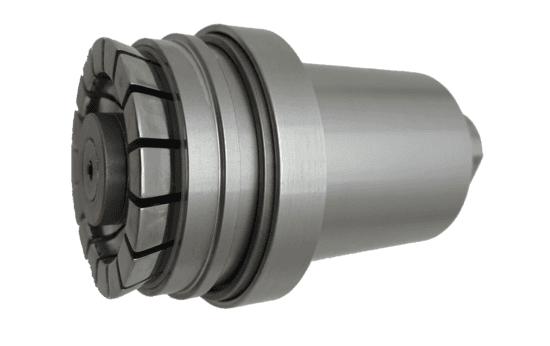 Closing head insert with spherical bearings